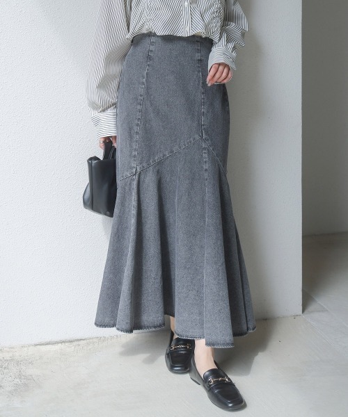 BAB（バブ） デニムスカート 8ozケミカルデニム変形マーメイドスカート