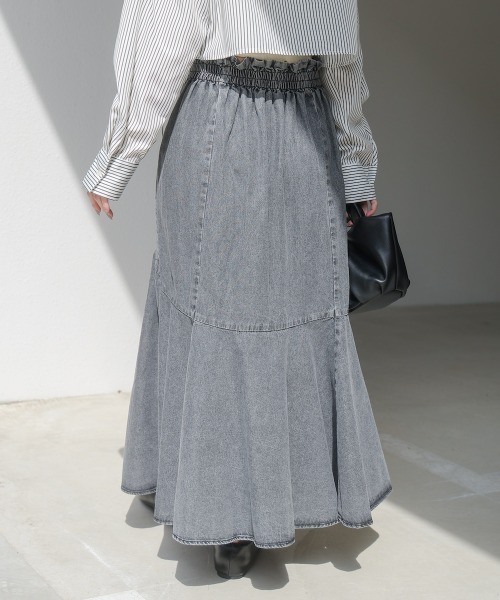 BAB（バブ） デニムスカート 8ozケミカルデニム変形マーメイドスカート
