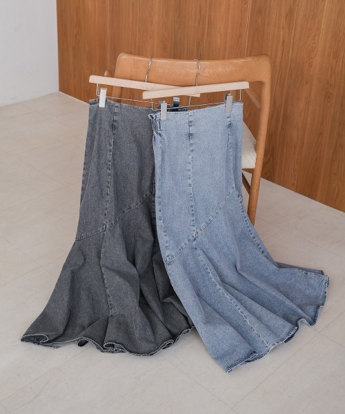 BAB（バブ） デニムスカート 8ozケミカルデニム変形マーメイドスカート