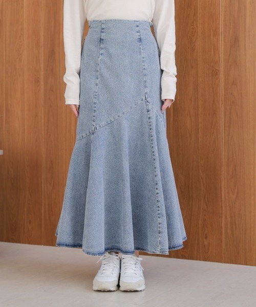 BAB（バブ） デニムスカート 8ozケミカルデニム変形マーメイドスカート