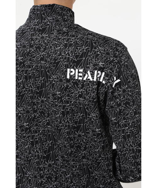 tシャツ 「PEARLY GATES」コットンモダールダンボールハイネックカットソー 「ギザ星柄」 レディース コットンモダールダンボールハイネックカットソー ＜ギザ星柄