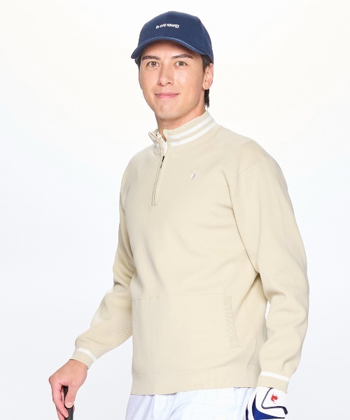 le coq sportif ホワイト タートルネック セーター トレーナー le coq sportif GOLF ゴルフ メンズセーター、トレーナー