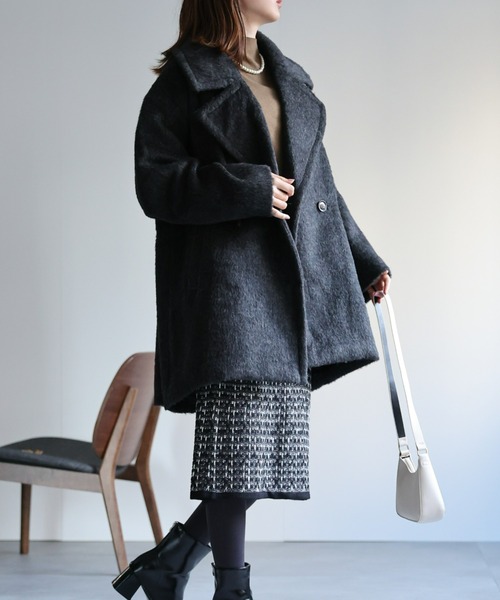 「sakishimatokyo」 ピーコート FREE グレー レディース_画像6