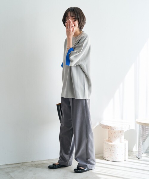 ニット セーター 限定展開　接触冷感 ニット 裏配色 半袖 プルオーバー レディース | FREAK'S STORE | 16