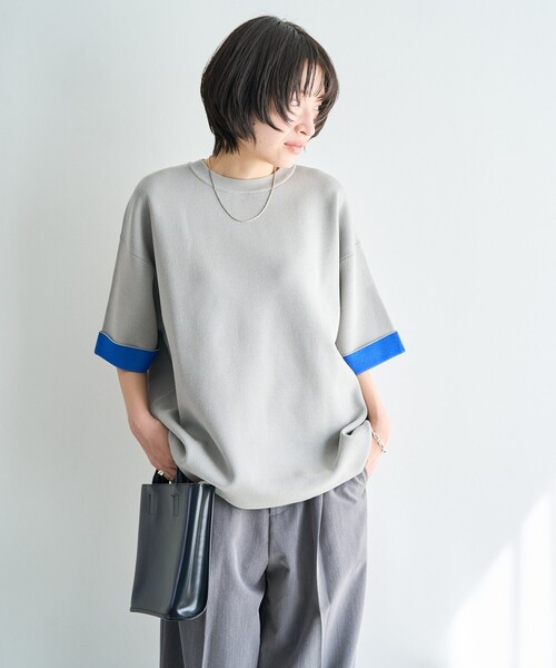 ニット セーター 限定展開　接触冷感 ニット 裏配色 半袖 プルオーバー レディース | FREAK'S STORE | 19