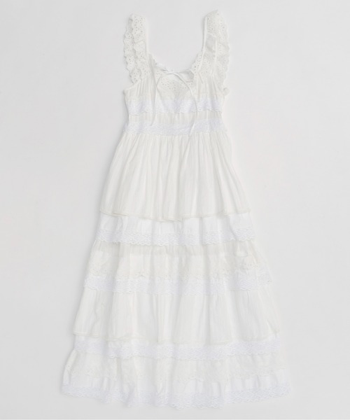【美品】MAISON SPECIAL ドッキングレースチュールフリルワンピース MAISON SPECIAL ワンピース Docking Lace Tulle Frill