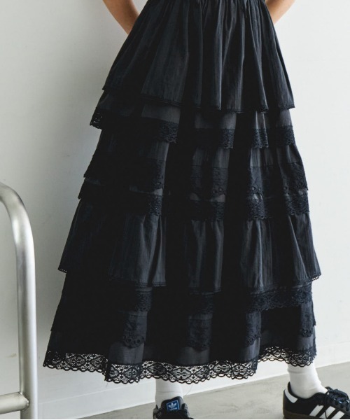 MAISON SPECIAL ワンピース Multi Fabric Docking Lace Dress