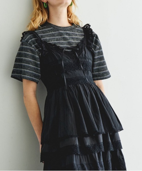 MAISON SPECIAL ワンピース Multi Fabric Docking Lace Dress