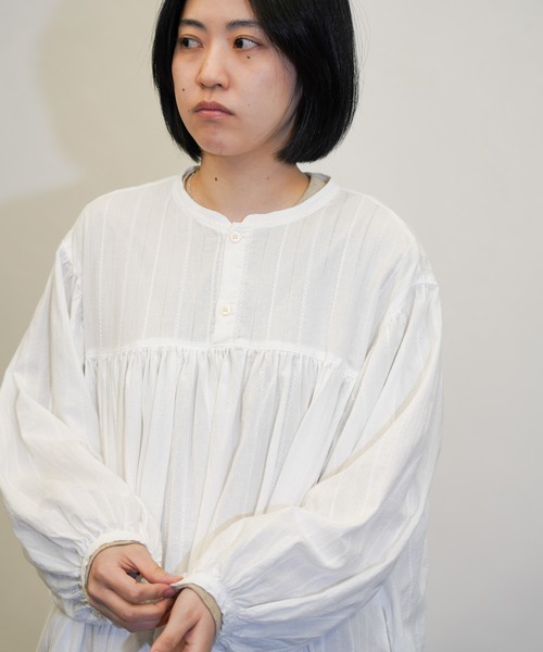 HARVESTY ドビーレース ボヘミアンローブ ギャザー ワンピース　【新品】 DOBBY LACE BOHEMIAN ROBE ドビーレース ボヘミアンローブ A4250