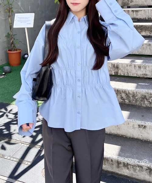 ブラウス シャツ ビスチェシャーリングシャツ レディース INGNI ブラウス シャツ シャーリングビスチェシャツ レディース