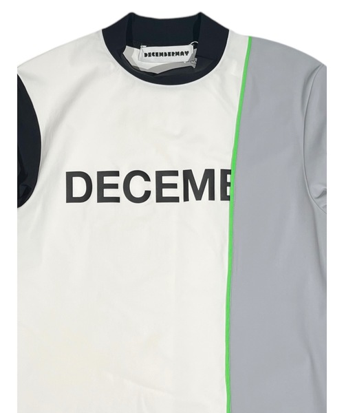 tシャツ Bi-color logo mock neck half sleeve shirt レディース_7