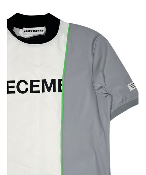 tシャツ Bi-color logo mock neck half sleeve shirt レディース_8
