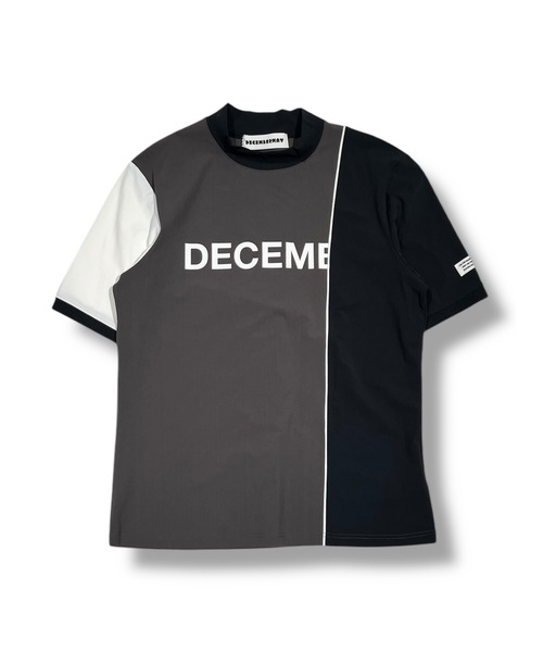 tシャツ Bi-color logo mock neck half sleeve shirt レディース_12
