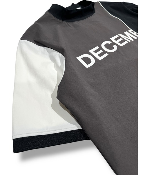 tシャツ Bi-color logo mock neck half sleeve shirt レディース_16