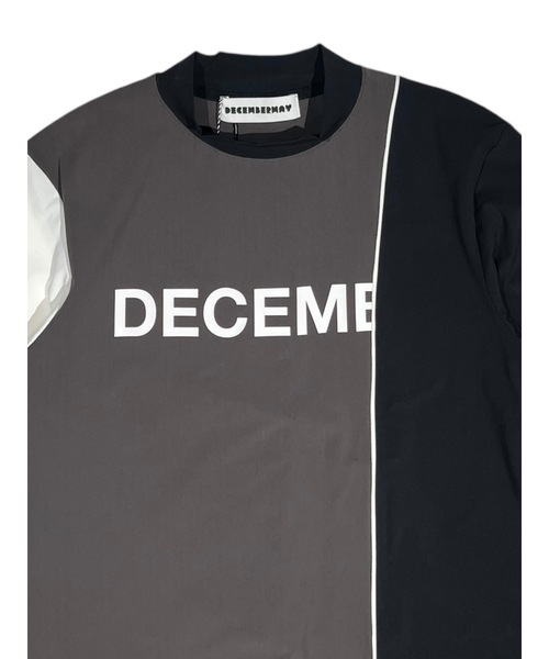 tシャツ Bi-color logo mock neck half sleeve shirt レディース_14