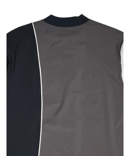 tシャツ Bi-color logo mock neck half sleeve shirt レディース_17
