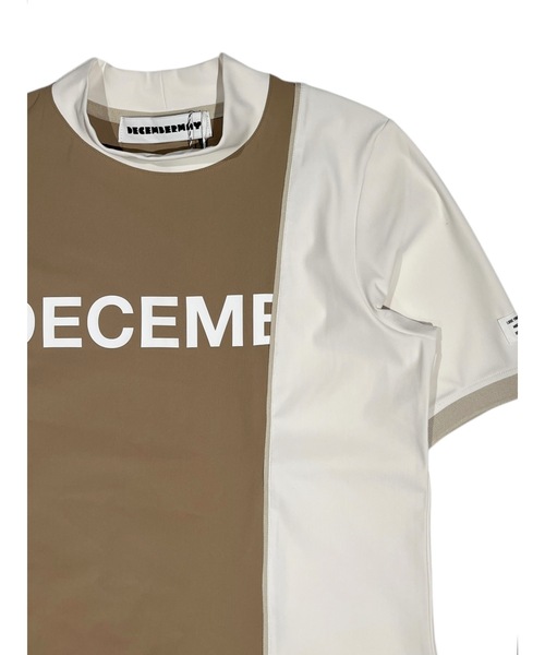 tシャツ Bi-color logo mock neck half sleeve shirt レディース_22