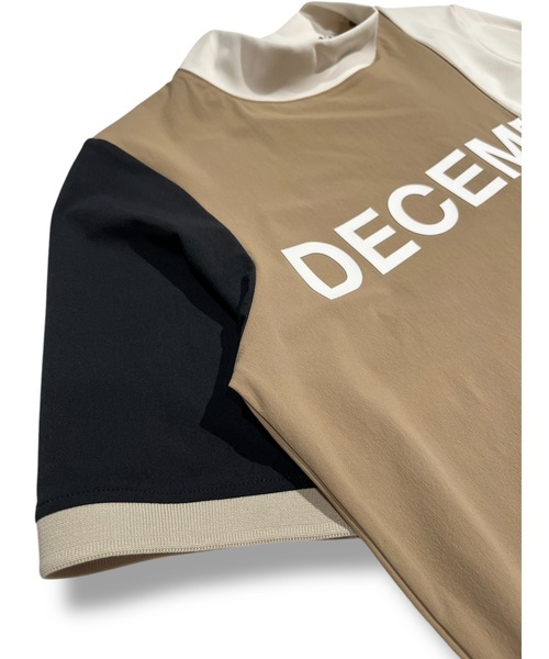 tシャツ Bi-color logo mock neck half sleeve shirt レディース_23