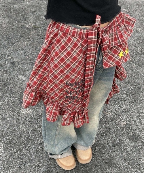 Achic スカート 三色展開チェック柄巻きスカート : ZOZOTOWN
