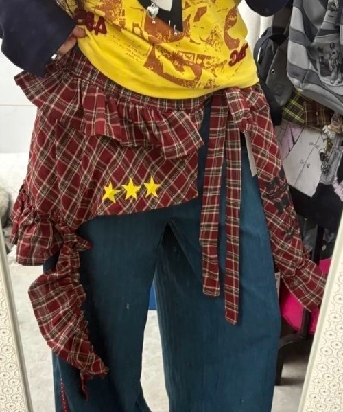 Achic スカート 三色展開チェック柄巻きスカート : ZOZOTOWN