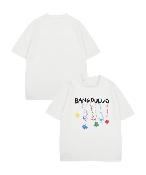 tシャツ カラフルフラワーチャームTシャツ メンズ レディース