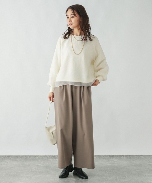 「GLOBAL WORK」 スウェットカットソー MEDIUM アイボリー レディース_画像8