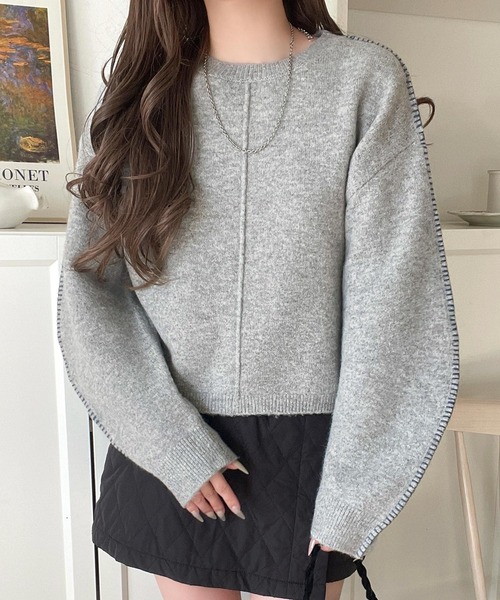 Java ニット セーター 「JaVaジャバ コラボ」一枚でこなれる、立体感