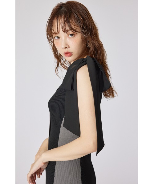 rienda ワンピース 「AKB48千葉恵里さん着用」バイカラーリボン