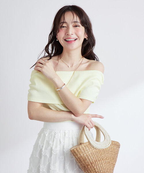 La boutique Bonbon tシャツ 「美人見えカットソー」オフショル