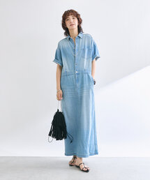 ワンピース 「MONN×Yoshiiiiii」半袖デニムシャツワンピース｜ZOZOTOWN Yahoo!店