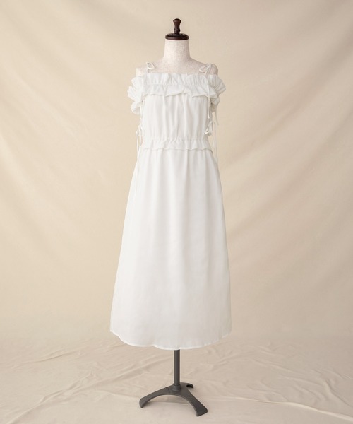 PriCHOU ワンピース Off-Shoulder Long One Piece/オフショルロング