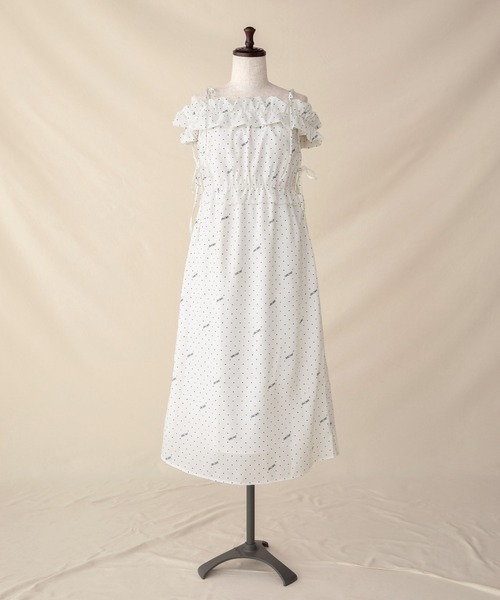 PriCHOU ワンピース Off-Shoulder Long One Piece/オフショルロング