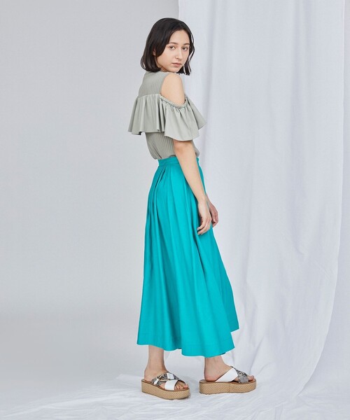 「GRACE CONTINENTAL」 フレアスカート 38 グリーン レディース_画像2