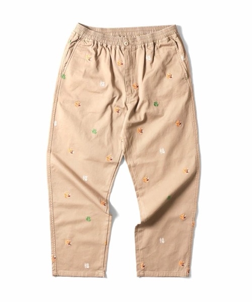 HOUSTON チノパン ヒューストン COTTON TWILL ALLOVER EMB EASY