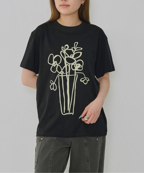 Enewd nina tシャツ 半袖 「zozo限定」花瓶 芸術的 上品 フラワー