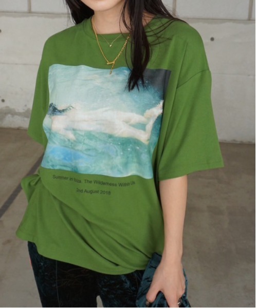Ameri（アメリ） tシャツ Silvia Conde Olivan×Ameri OVERSIZE TEE