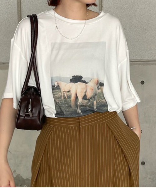 Ameri（アメリ） tシャツ Silvia Conde Olivan×Ameri OVERSIZE TEE