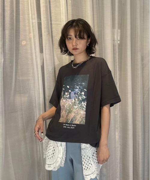 Ameri（アメリ） tシャツ Silvia Conde Olivan×Ameri OVERSIZE TEE
