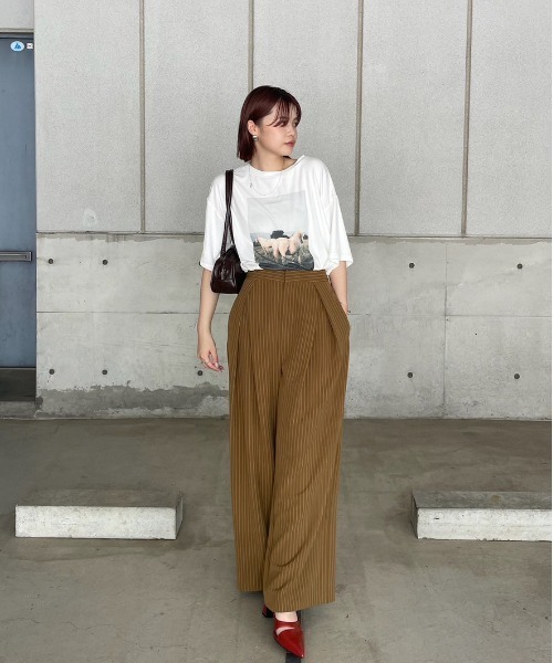 Ameri VINTAGE - ★AMERI オーバーサイズバイテンシャツ Ameri（アメリ） tシャツ Silvia Conde Olivan×Ameri OVERSIZE TEE