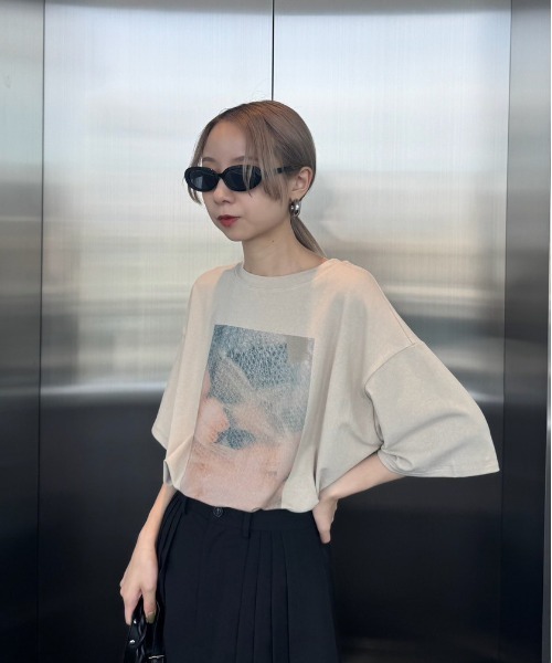 Silvia Conde Oliván×Ameri SHEER TOP Ameri（アメリ） tシャツ Silvia Conde Olivan×Ameri OVERSIZE TEE