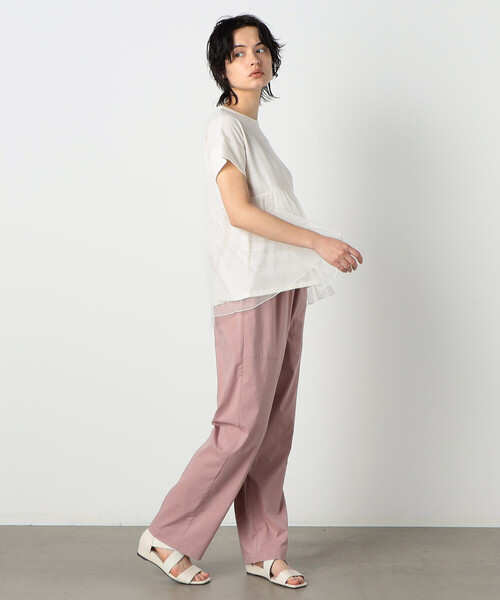 「COMME CA ISM」 半袖カットソー MEDIUM ブラウン レディース