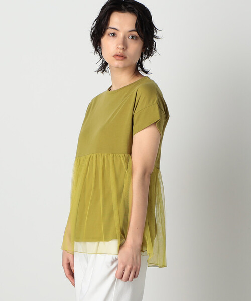「COMME CA ISM」 半袖カットソー MEDIUM ブラウン レディース