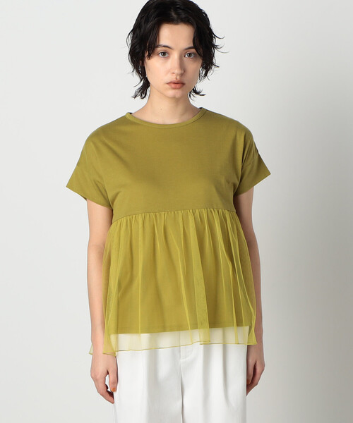 「COMME CA ISM」 半袖カットソー MEDIUM ブラウン レディース