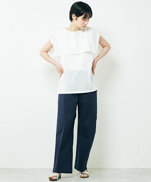 「MELROSE claire」 ノースリーブトップス FREE ネイビー レディース_画像7