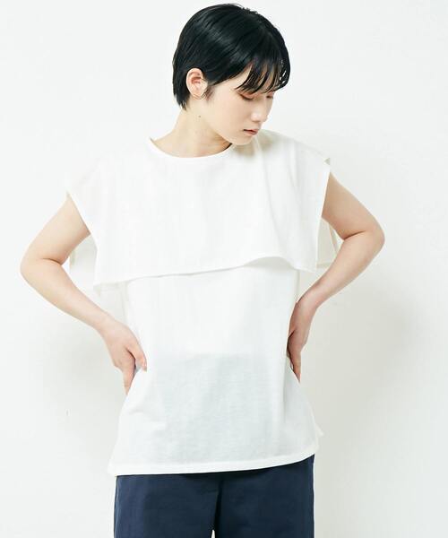 「MELROSE claire」 ノースリーブトップス FREE ネイビー レディース_画像8