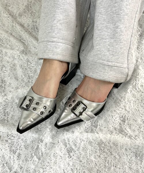Senso Valeria ミュール シルバー 39 Senso Valeria ミュール シルバー 39