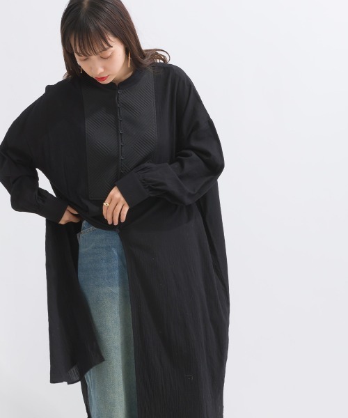 「terrace」 長袖ワンピース MEDIUM ブラック レディース_画像5