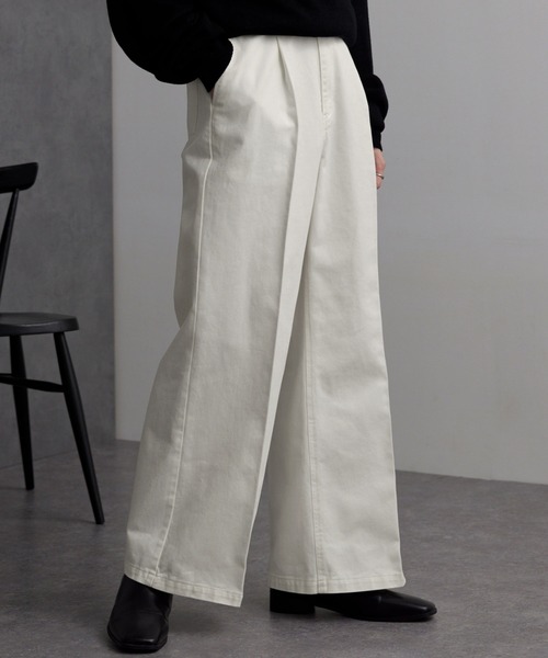 「MONO-MART」 加工デニムパンツ L ブラック メンズ
