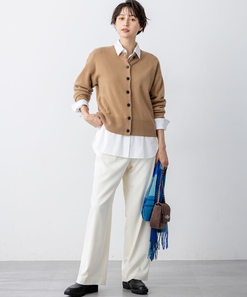 23区（ニジュウサンク） カーディガン ピュアカシミヤ クルーネック