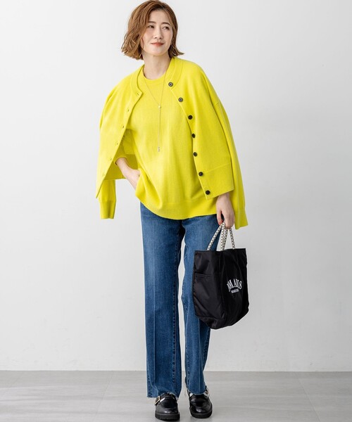 23区（ニジュウサンク） カーディガン ピュアカシミヤ クルーネック